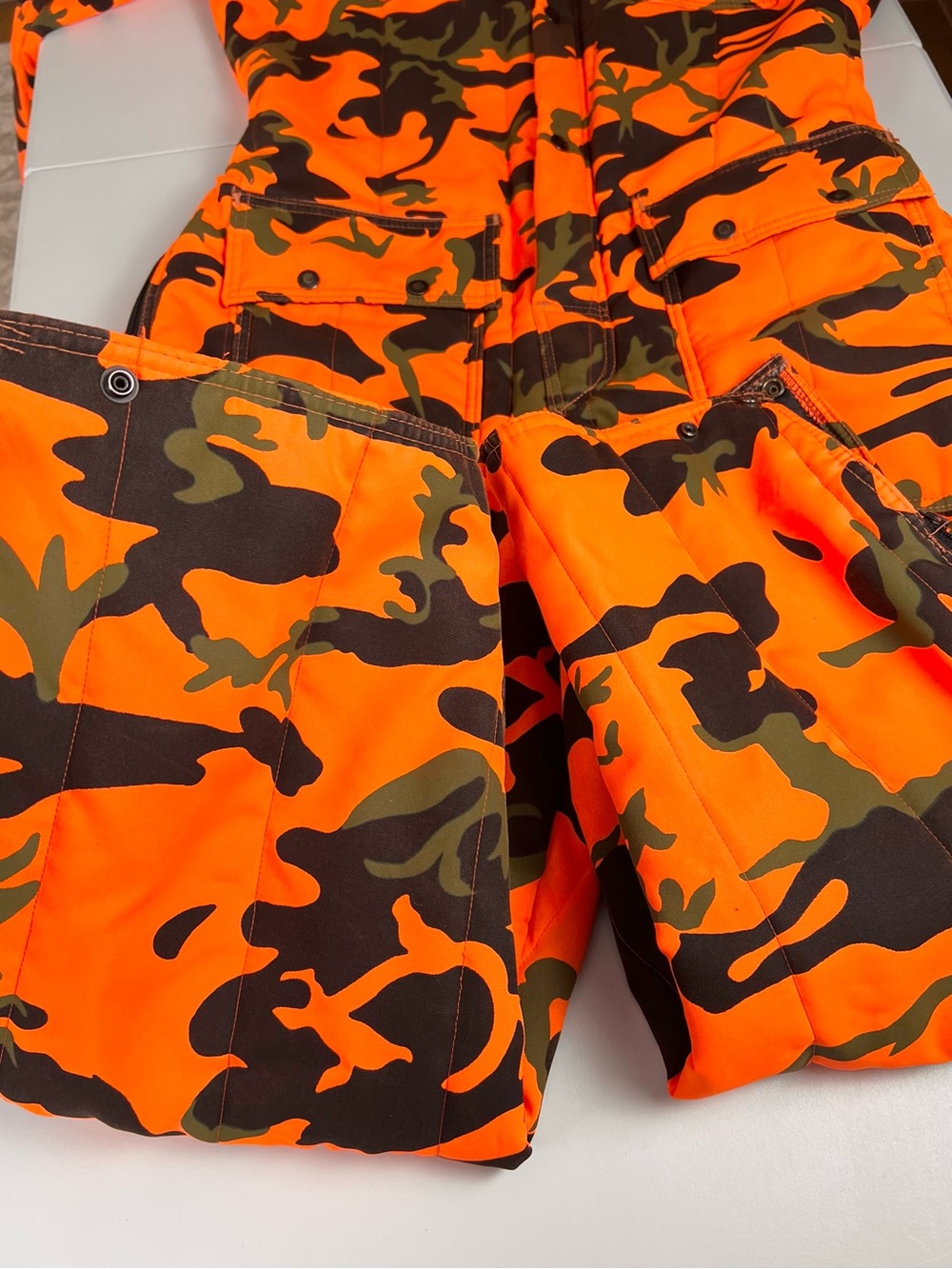 VTG Chiller Killer Saftbak Orange Camo Insulated Hunting Coveralls Workwear XL - Picture 14 of 15